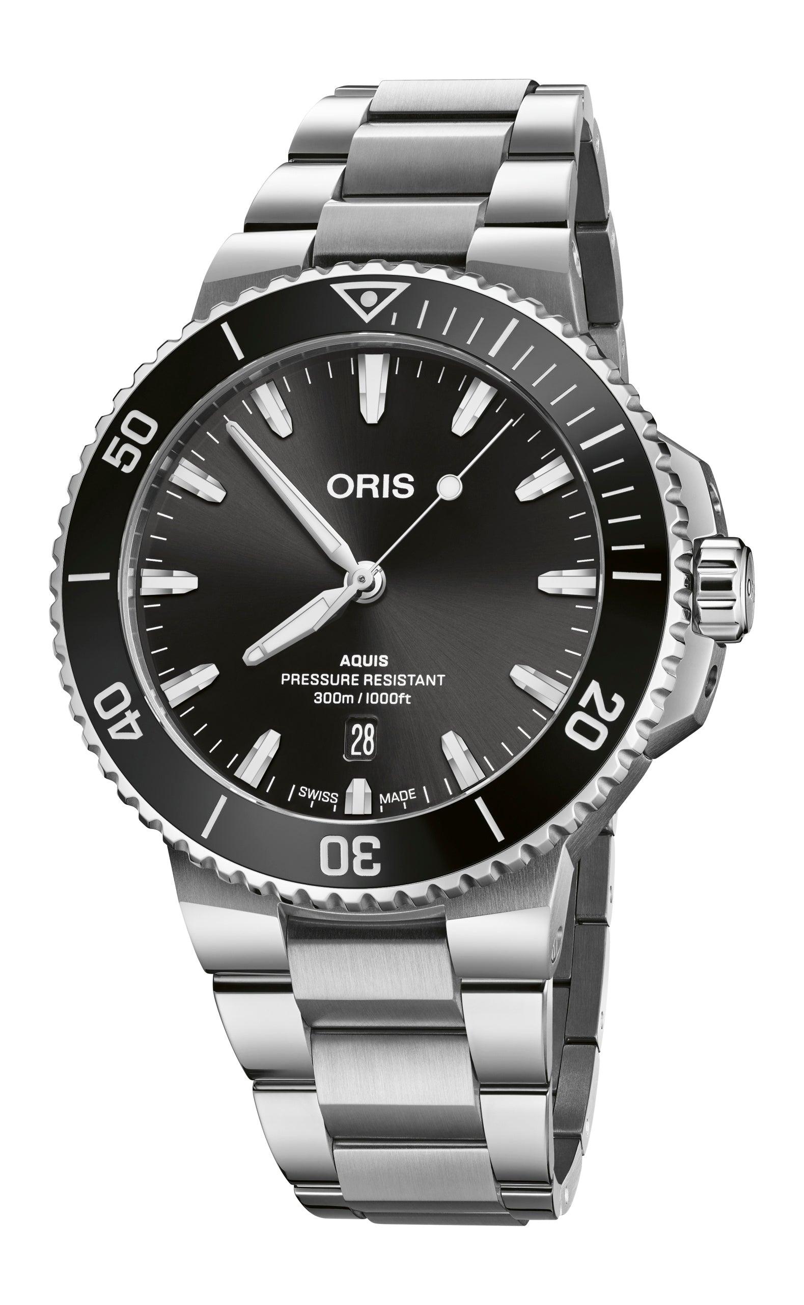 01-733-7789-4154-1 Oris Aquis Date miesten rannekello - Puustjärven Kello & Kulta