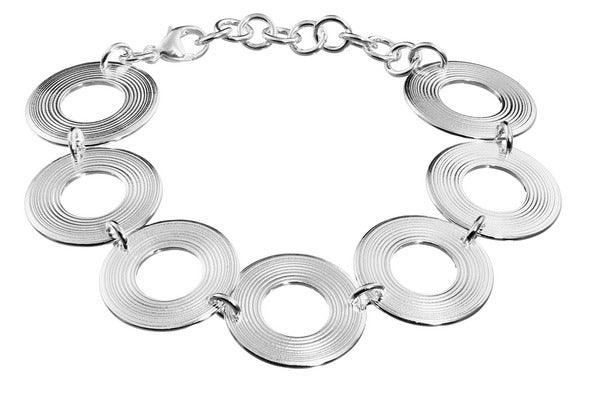 6877/1 Kosmos rannekoru hopea 17/21cm - Puustjärven Kello & Kulta