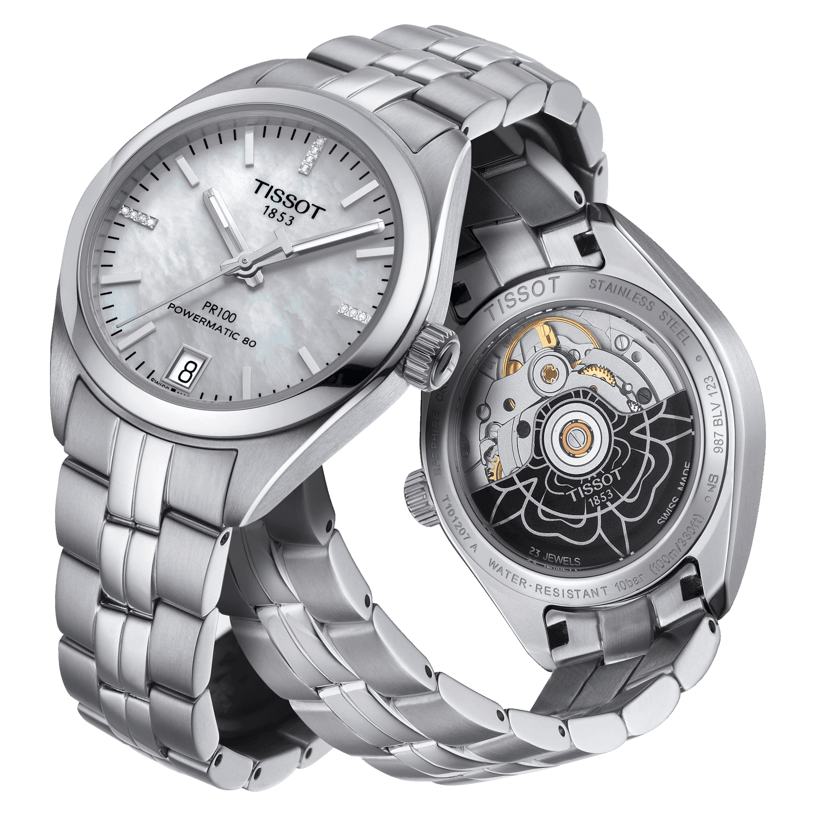 Tissot PR 100 Powermatic 80 Lady - naisten rannekello T1012071111600 - Puustjärven Kello & Kulta