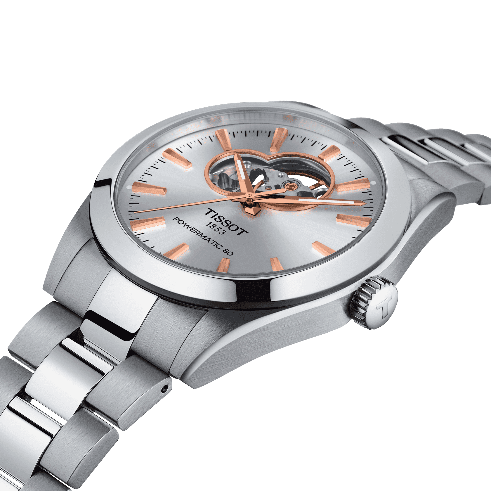 Tissot Gentleman Powermatic 80 Open Heart - miesten rannekello T1274071103101 - Puustjärven Kello & Kulta