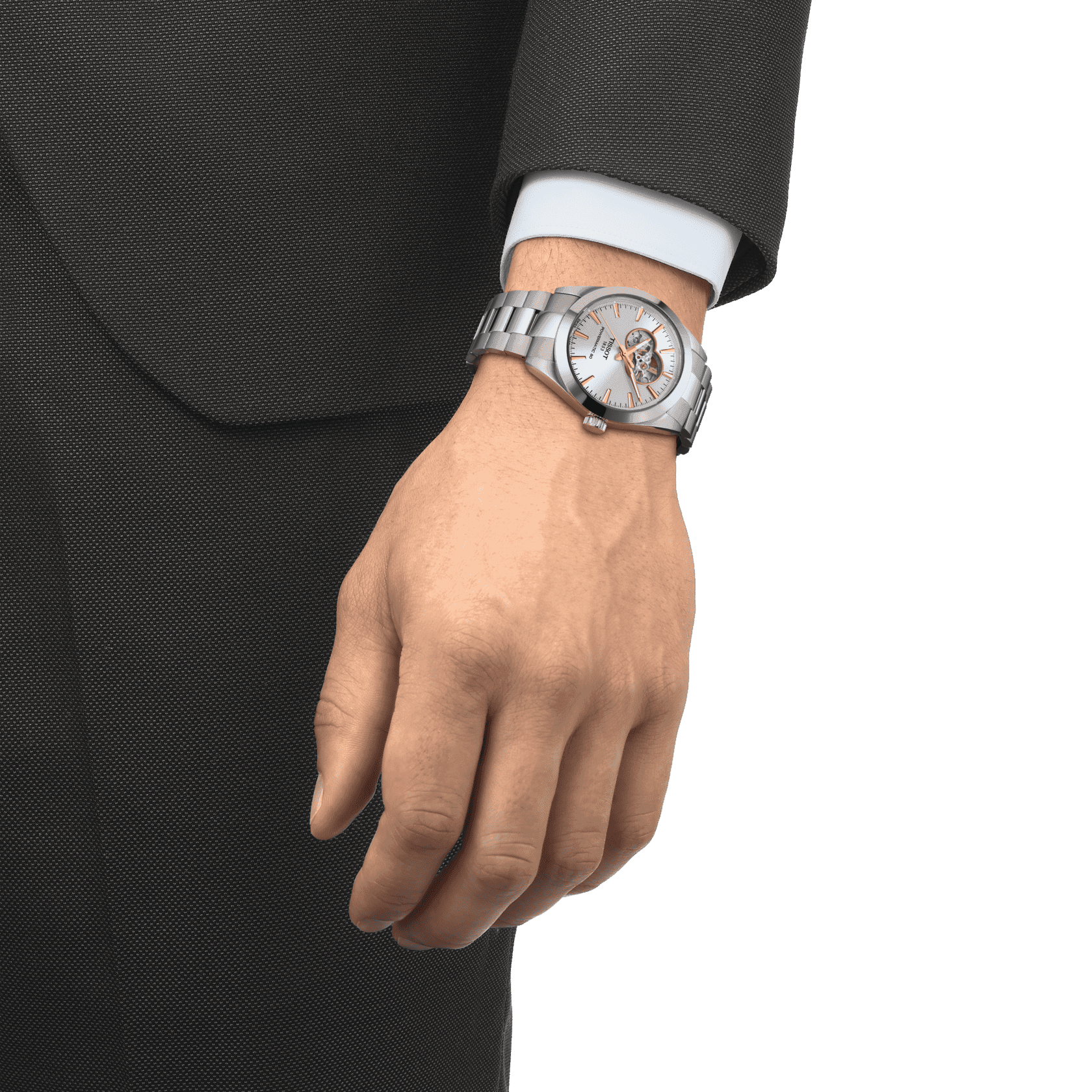 Tissot Gentleman Powermatic 80 Open Heart - miesten rannekello T1274071103101 - Puustjärven Kello & Kulta