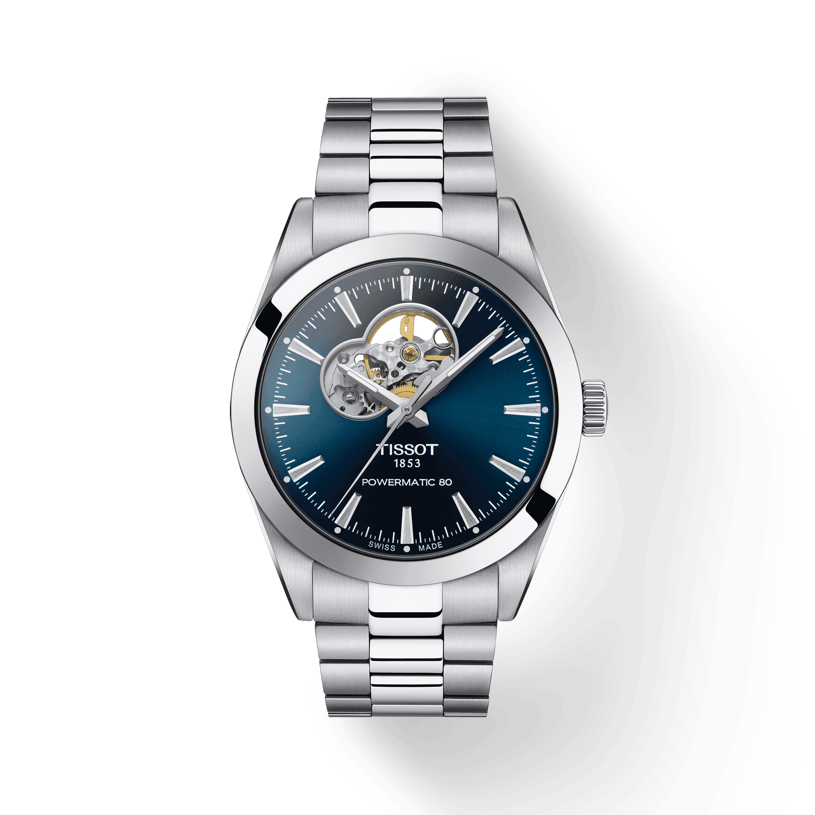 Tissot Gentleman Powermatic 80 Open Heart - miesten rannekello T1274071104101 - Puustjärven Kello & Kulta