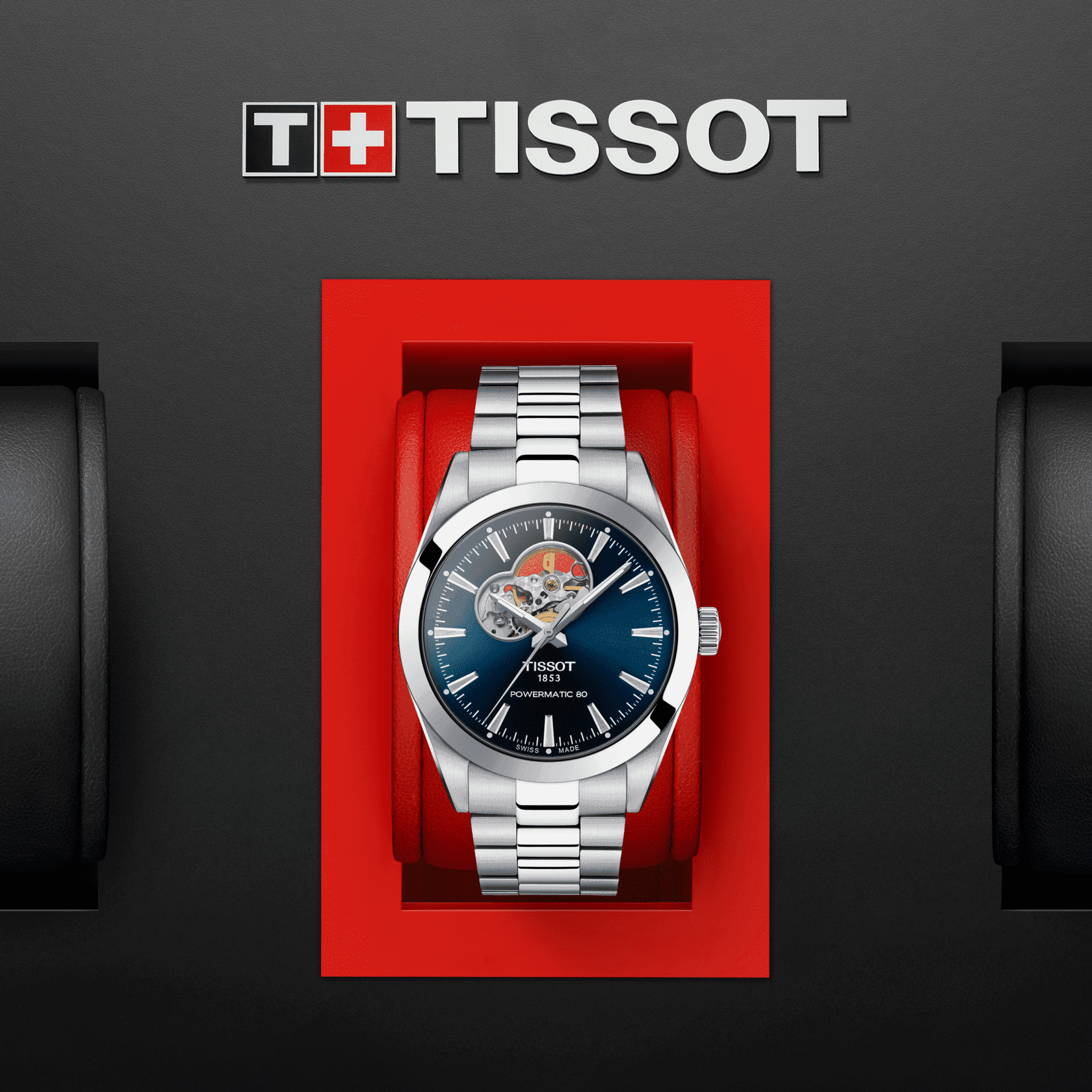 Tissot Gentleman Powermatic 80 Open Heart - miesten rannekello T1274071104101 - Puustjärven Kello & Kulta