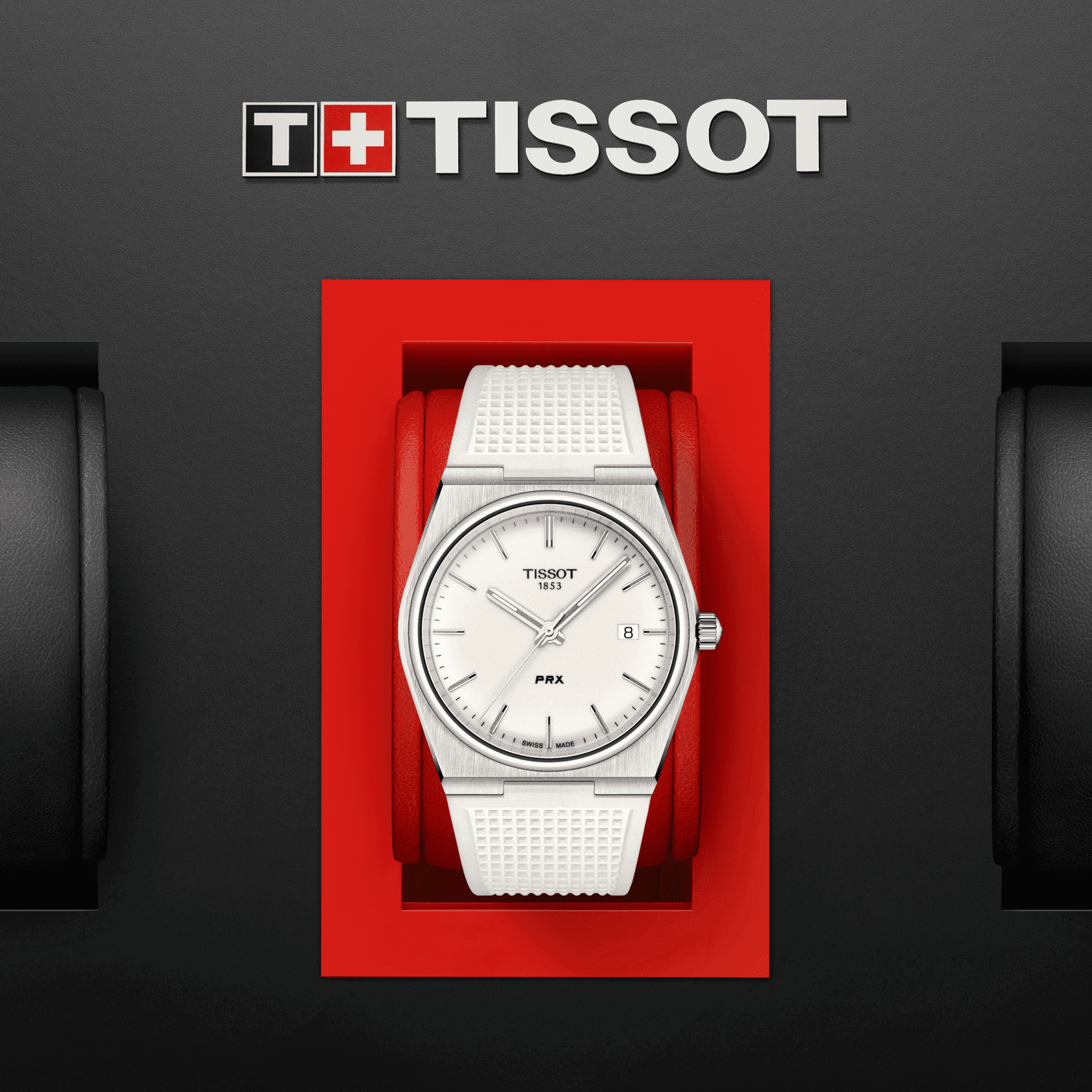 Tissot PRX Quartz rannekello valkoisella silikoni/kumirannekkeeella T1374101701100 - Puustjärven Kello & Kulta