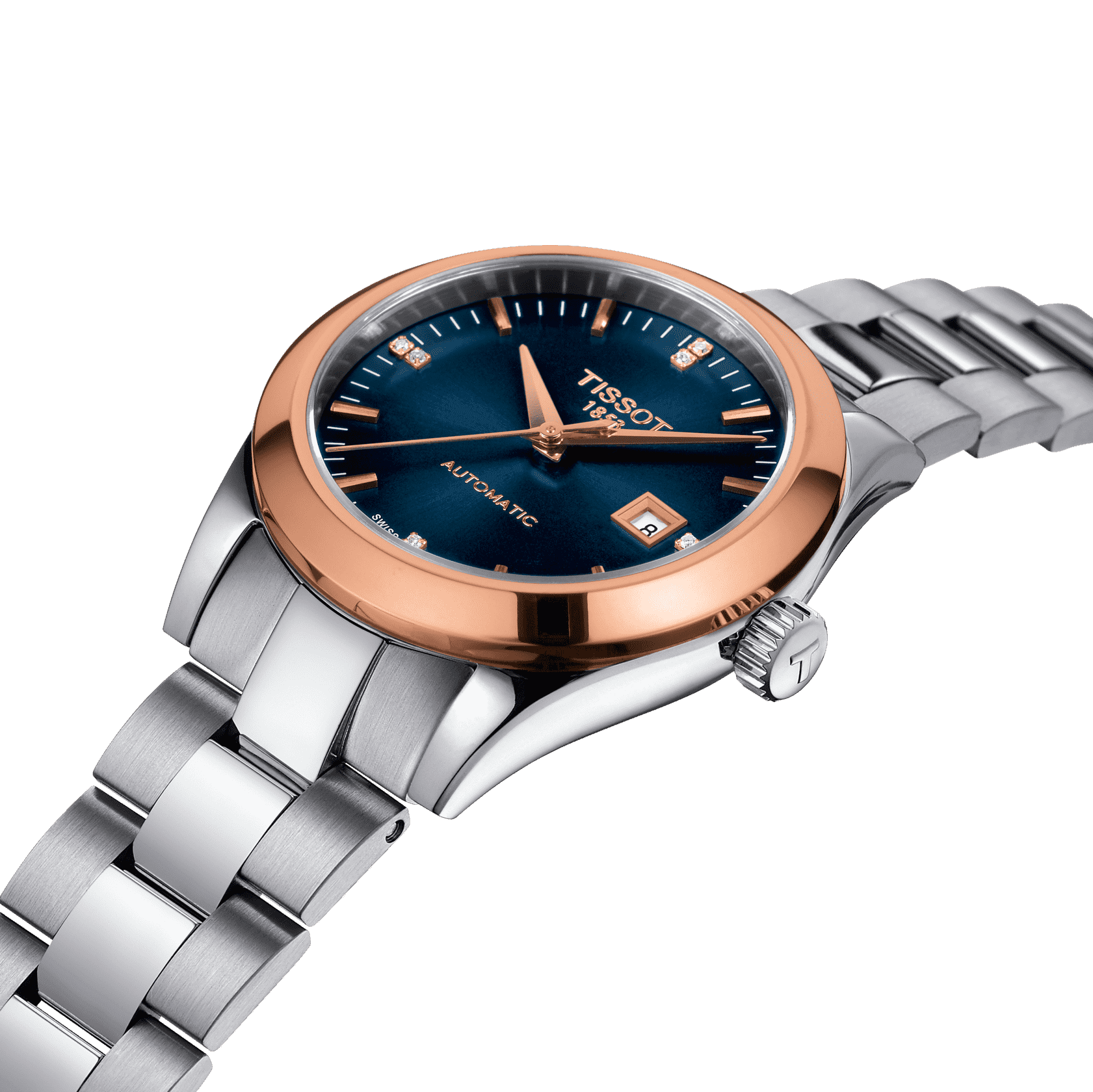 Tissot T-My Lady Automatic 18K Gold Bezel - naisten rannekello T9300074104600 - Puustjärven Kello & Kulta