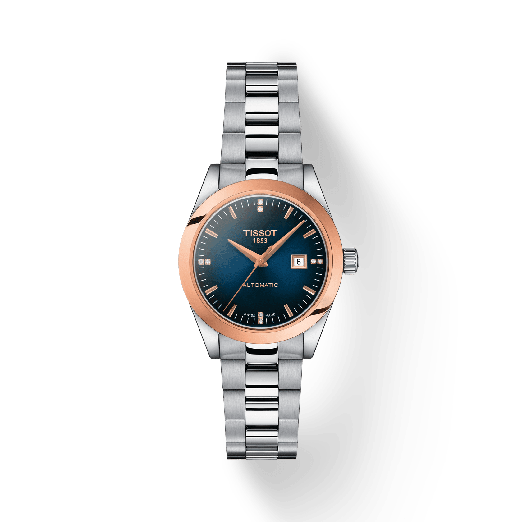 Tissot T-My Lady Automatic 18K Gold Bezel - naisten rannekello T9300074104600 - Puustjärven Kello & Kulta