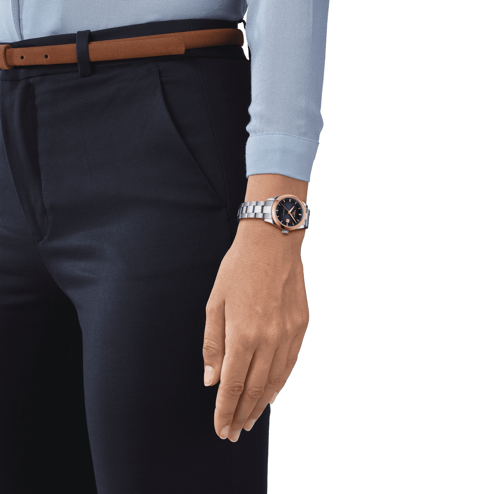 Tissot T-My Lady Automatic 18K Gold Bezel - naisten rannekello T9300074104600 - Puustjärven Kello & Kulta