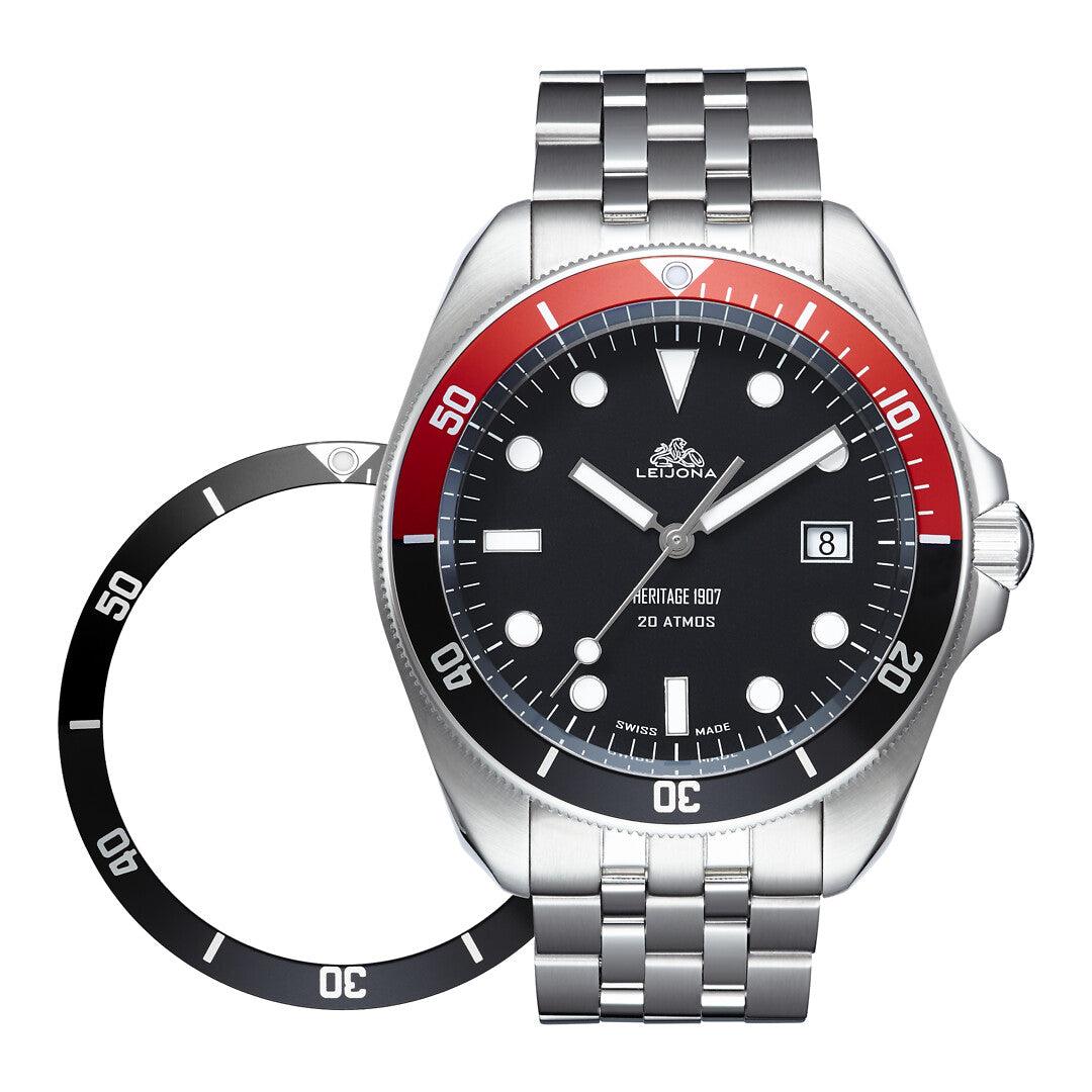 Leijona Heritage 1907 Collection Försti Diver - miesten rannekello 21.400.01.220 - Puustjärven Kello & Kulta