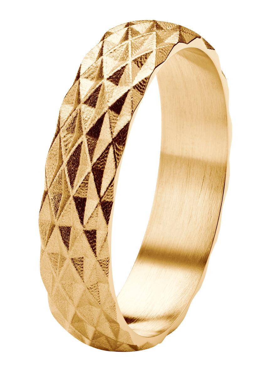 Kohinoor Rytmi - Ruutu keltakultainen sormus 003-632-170 - Puustjärven Kello & Kulta