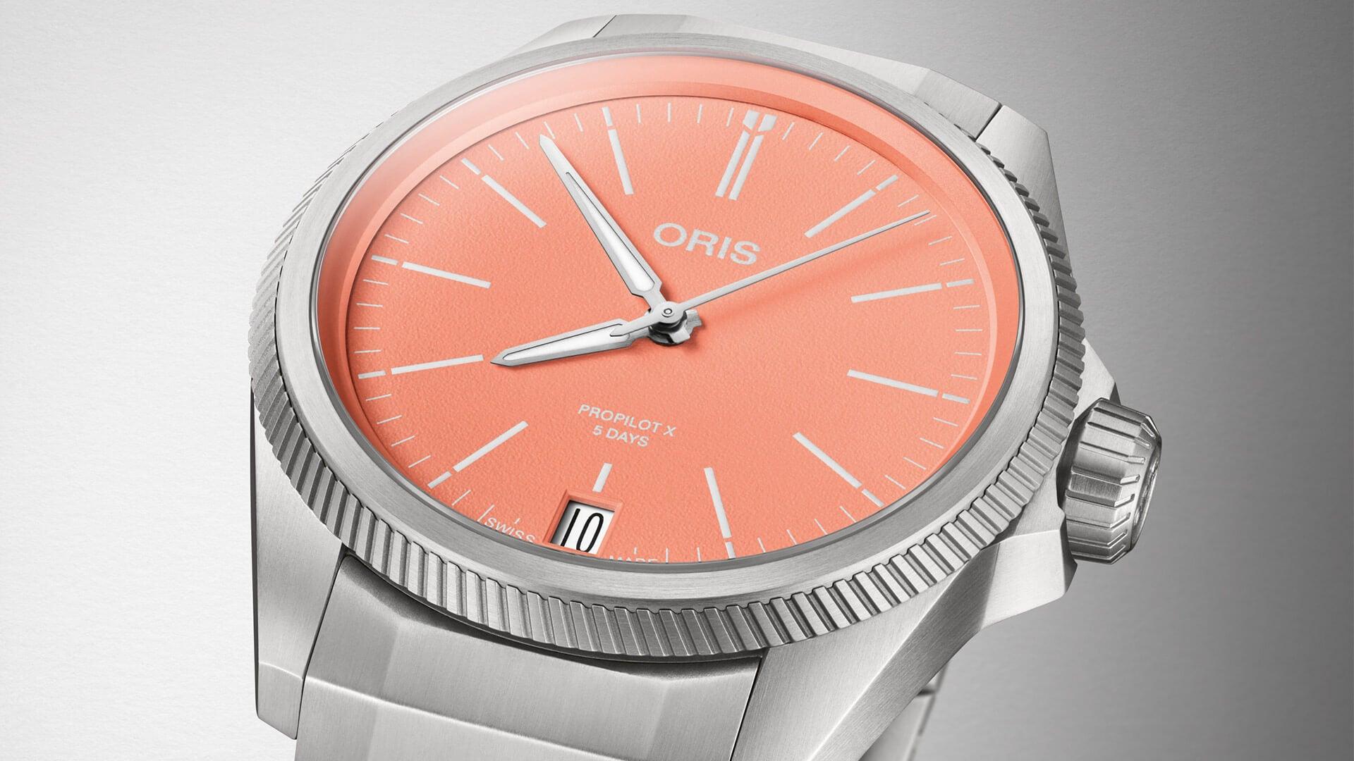 Oris BC ProPilot X Calibre 400 Salmon - miesten rannekello 01-400-7778-7158-1 - Puustjärven Kello & Kulta