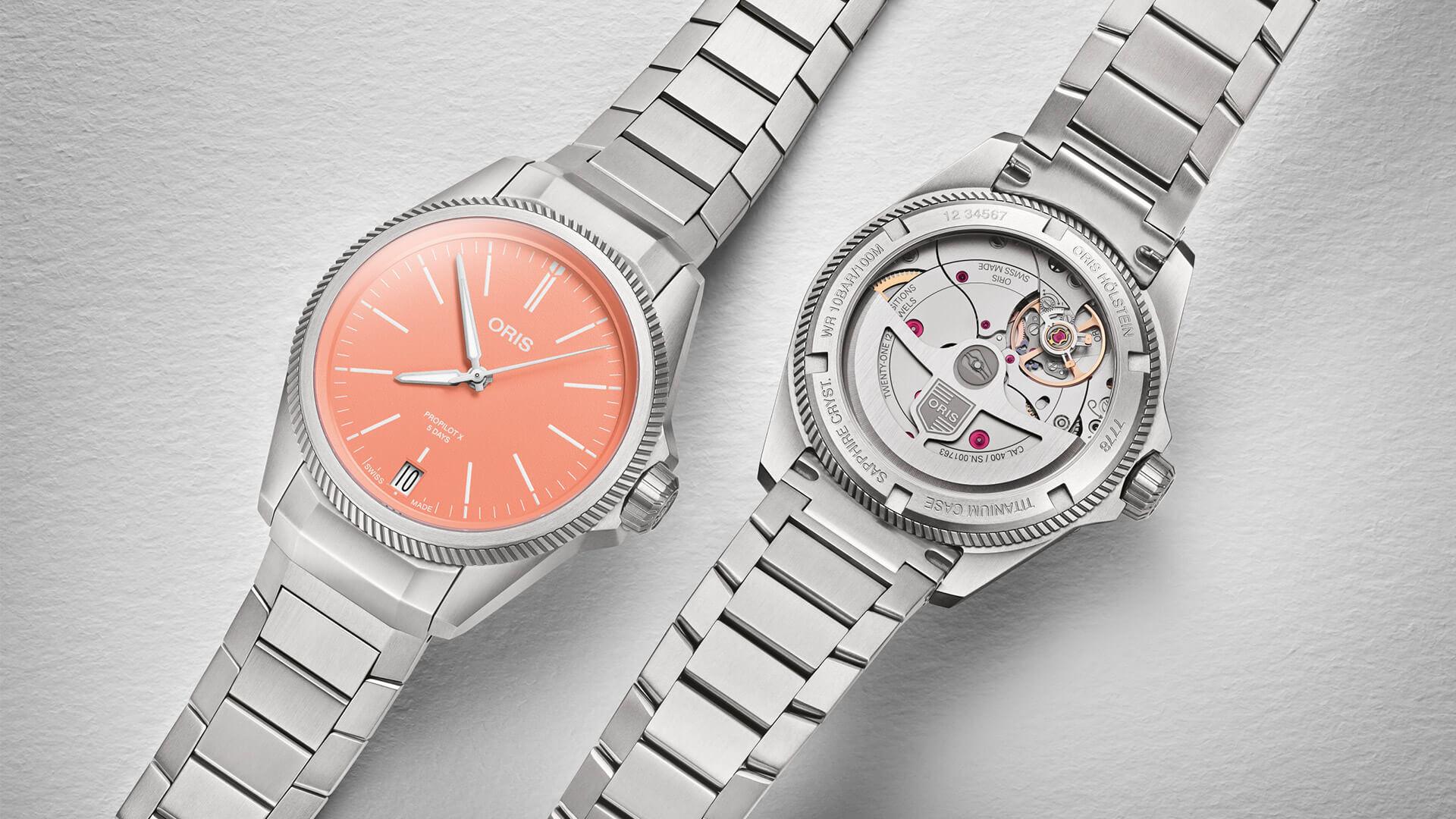 Oris BC ProPilot X Calibre 400 Salmon - miesten rannekello 01-400-7778-7158-1 - Puustjärven Kello & Kulta