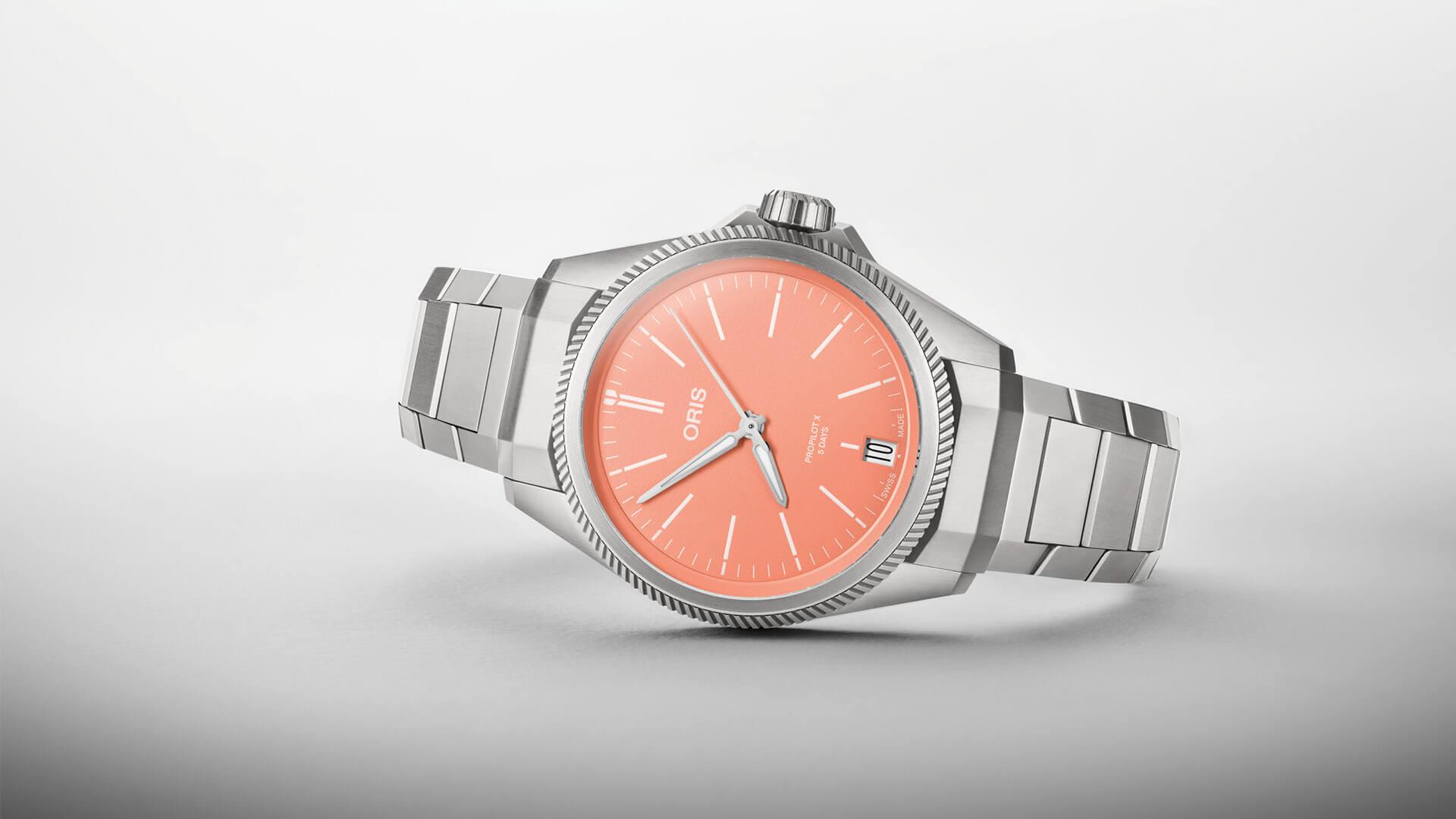 Oris BC ProPilot X Calibre 400 Salmon - miesten rannekello 01-400-7778-7158-1 - Puustjärven Kello & Kulta