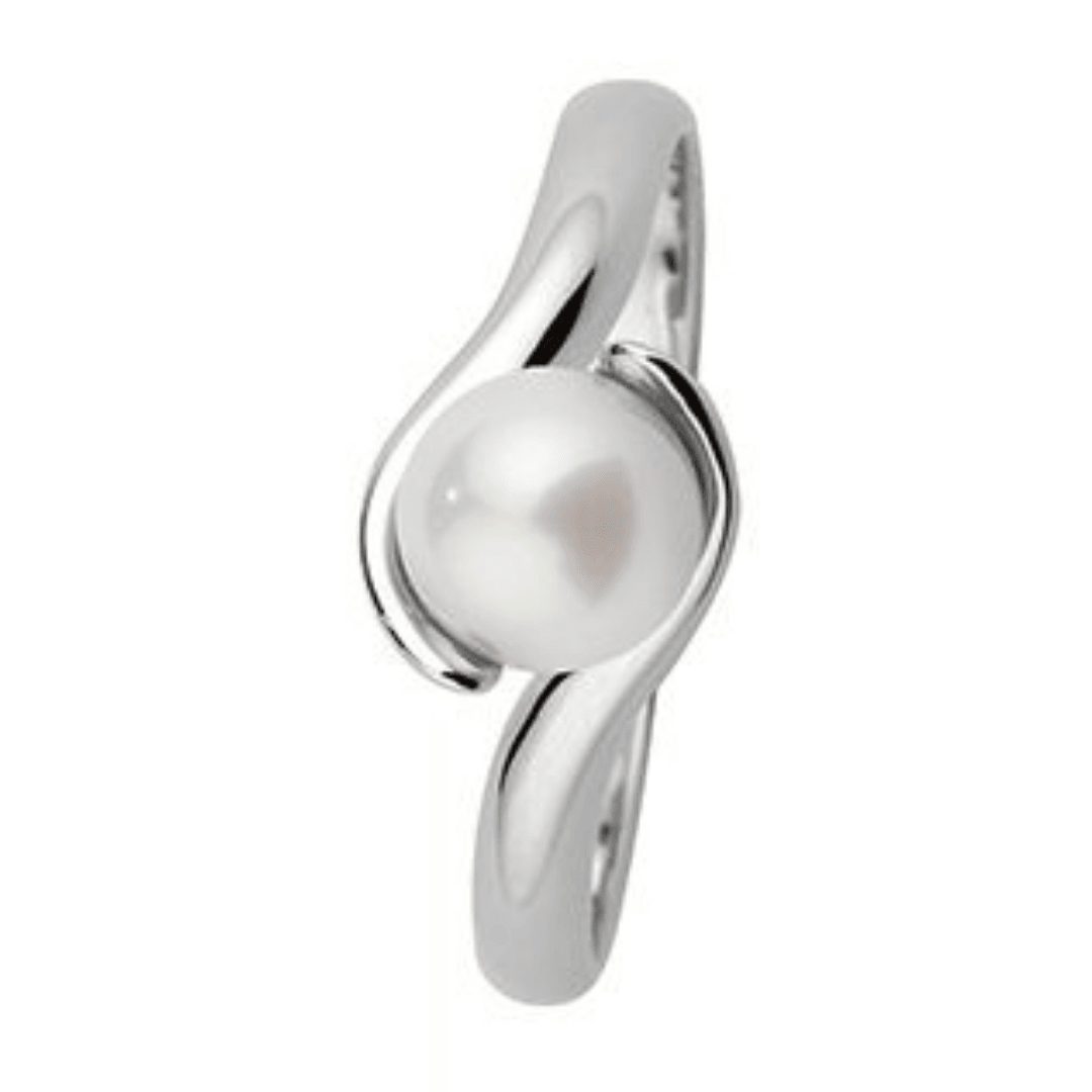 Kohinoor Lily - valkokultainen helmisormus 013-214V-06-150 - Puustjärven Kello & Kulta