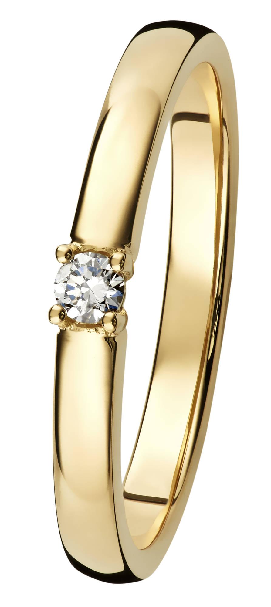 Kohinoor Margit - keltakultainen timanttisormus 033-210-05-160 - Puustjärven Kello & Kulta