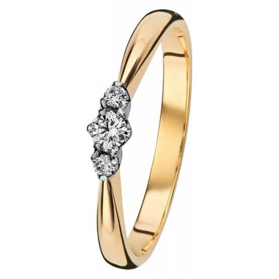 Kohinoor Helene sormus 0,14+2x0,06ct W/Si timanttisormus 033-235-25 - Puustjärven Kello & Kulta