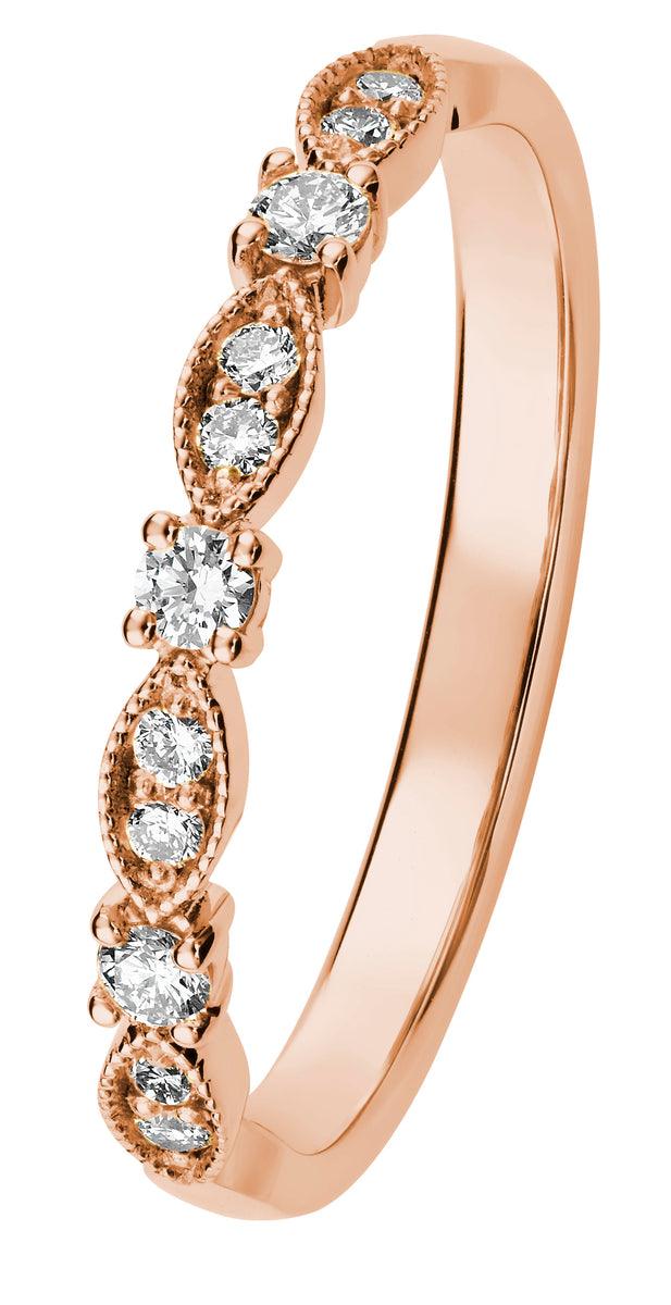 Kohinoor Clara timanttisormus punakultaa 033-269P-17 - Puustjärven Kello & Kulta