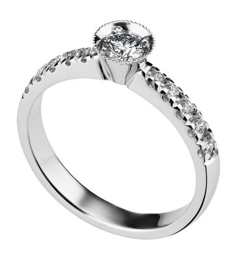 Kohinoor Sofia-timanttisormus 0,13ct + 2x0,01ct + 2x0,015ct + 6x0,02ct H/Si - Puustjärven Kello & Kulta