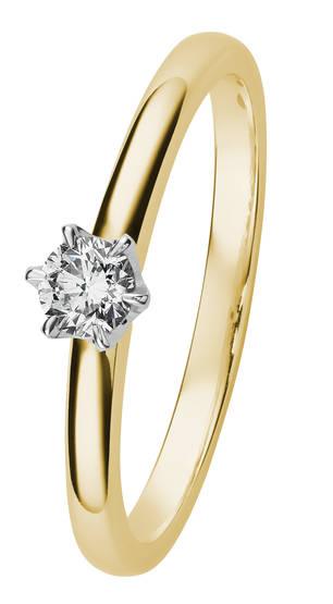 Kohinoor Iris 0,18ct timanttisormus keltakultaa - Puustjärven Kello & Kulta