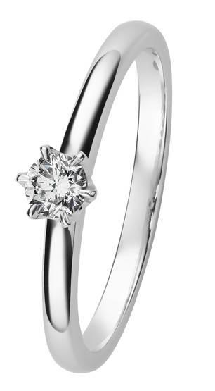 Kohinoor Iris 0,18ct timanttisormus valkokultaa - Puustjärven Kello & Kulta