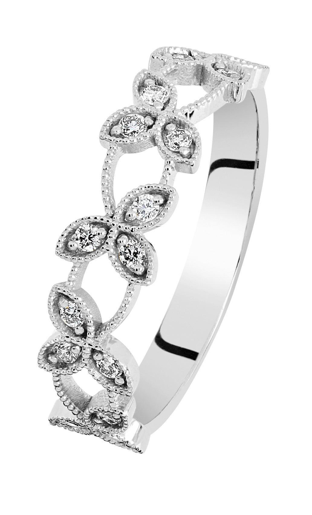 Kohinoor Swan - valkokultainen timanttisormus 033-430V-15-160 - Puustjärven Kello & Kulta