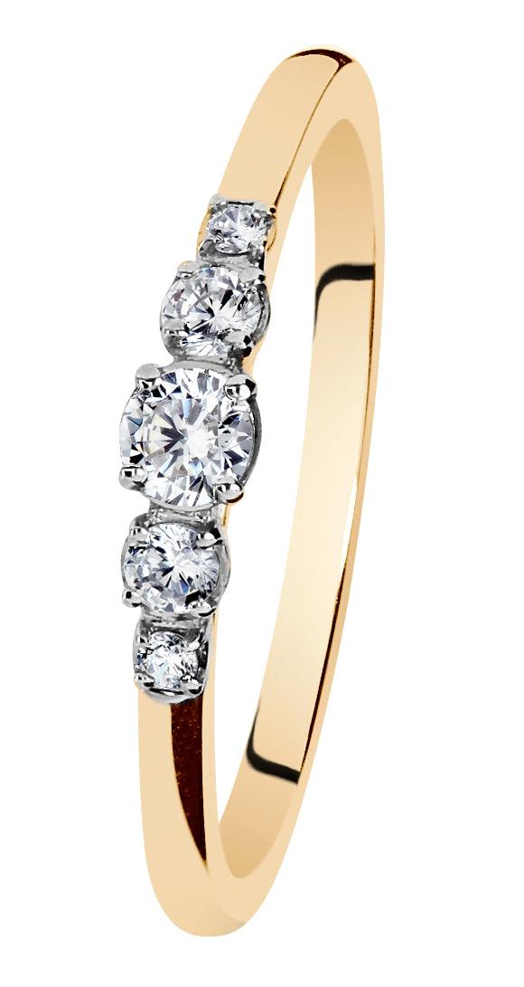 Noemi 0,16ct timanttisormus keltakultaa 033-475-16 - Puustjärven Kello & Kulta