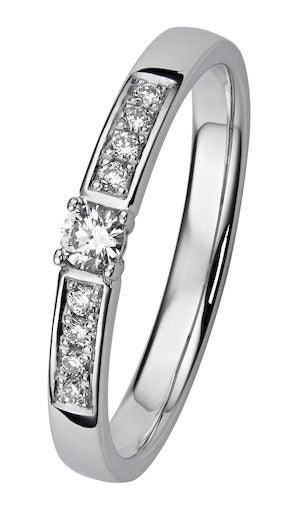 Kohinoor 033-210V-18 Margit-sarjaa timantit 0.09ct + 8 x 0.01ct WSI - Puustjärven Kello & Kulta