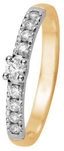 Kohinoor Estelle timanttisormus 033-216-24 Timantit 0,08ct + 8 kpl 0,02ct yhteispaino: 0,24ct - Puustjärven Kello & Kulta
