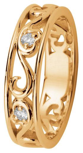 Kohinoor Laurel sormus 033-250-03 2kpl 0,015ct timantteja W/Si - Puustjärven Kello & Kulta