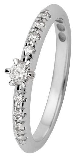 Natalie timanttisormus 0,09ct+ 8x0,015ct - Puustjärven Kello & Kulta