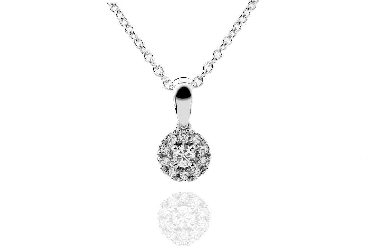 Kohinoor Valerie - valkokultainen timanttiriipus 123-265V-20 - Puustjärven Kello & Kulta