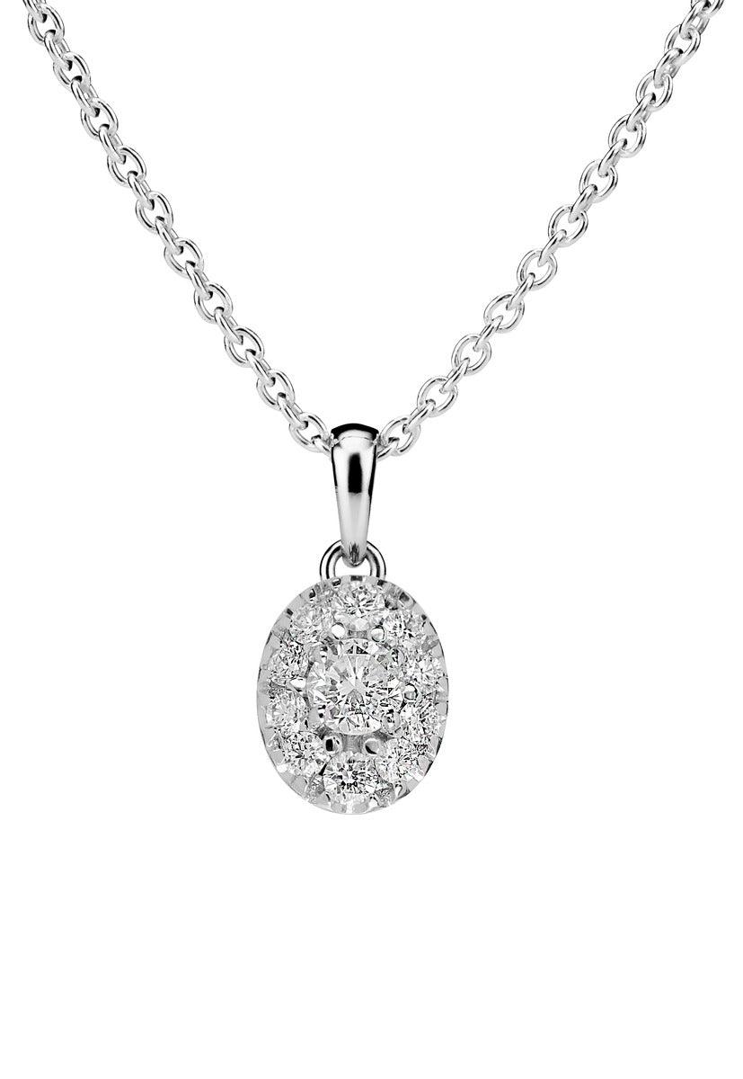 Kohinoor Olivia - valkokultainen timanttiriipus 123-410V-22 - Puustjärven Kello & Kulta