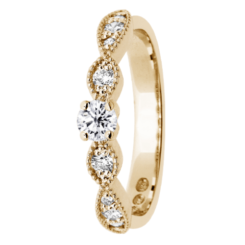 Festive Vintage Esther timanttisormus 14-530-035 keltakulta - Puustjärven Kello & Kulta