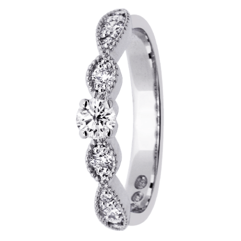 Festive Vintage Esther timanttisormus 14-530-035-W valkokulta - Puustjärven Kello & Kulta