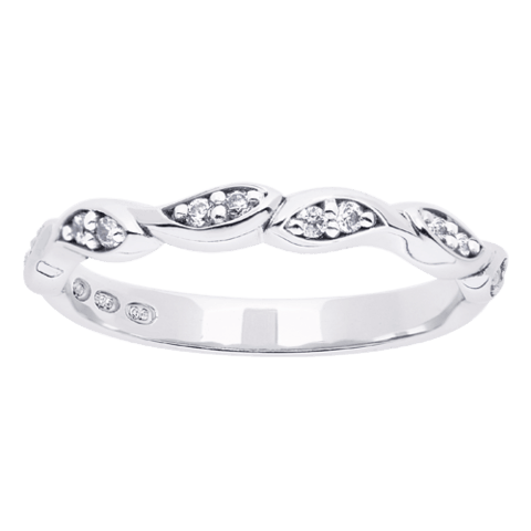 Festive Vintage Iris timanttisormus 14-550-012-W valkokulta - Puustjärven Kello & Kulta