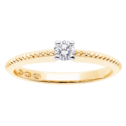 Festive Vintage Larissa timanttisormus 14-555-020 keltakulta - Puustjärven Kello & Kulta