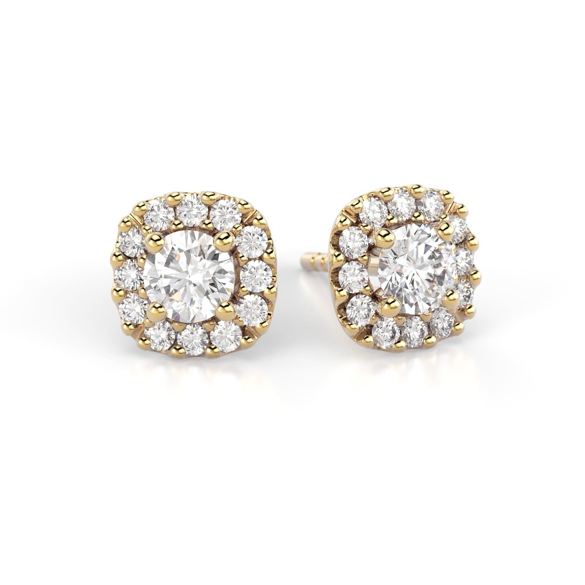 Festive Janette - keltakultaiset timanttikorvakorut 14-567-060K-KK - Puustjärven Kello & Kulta