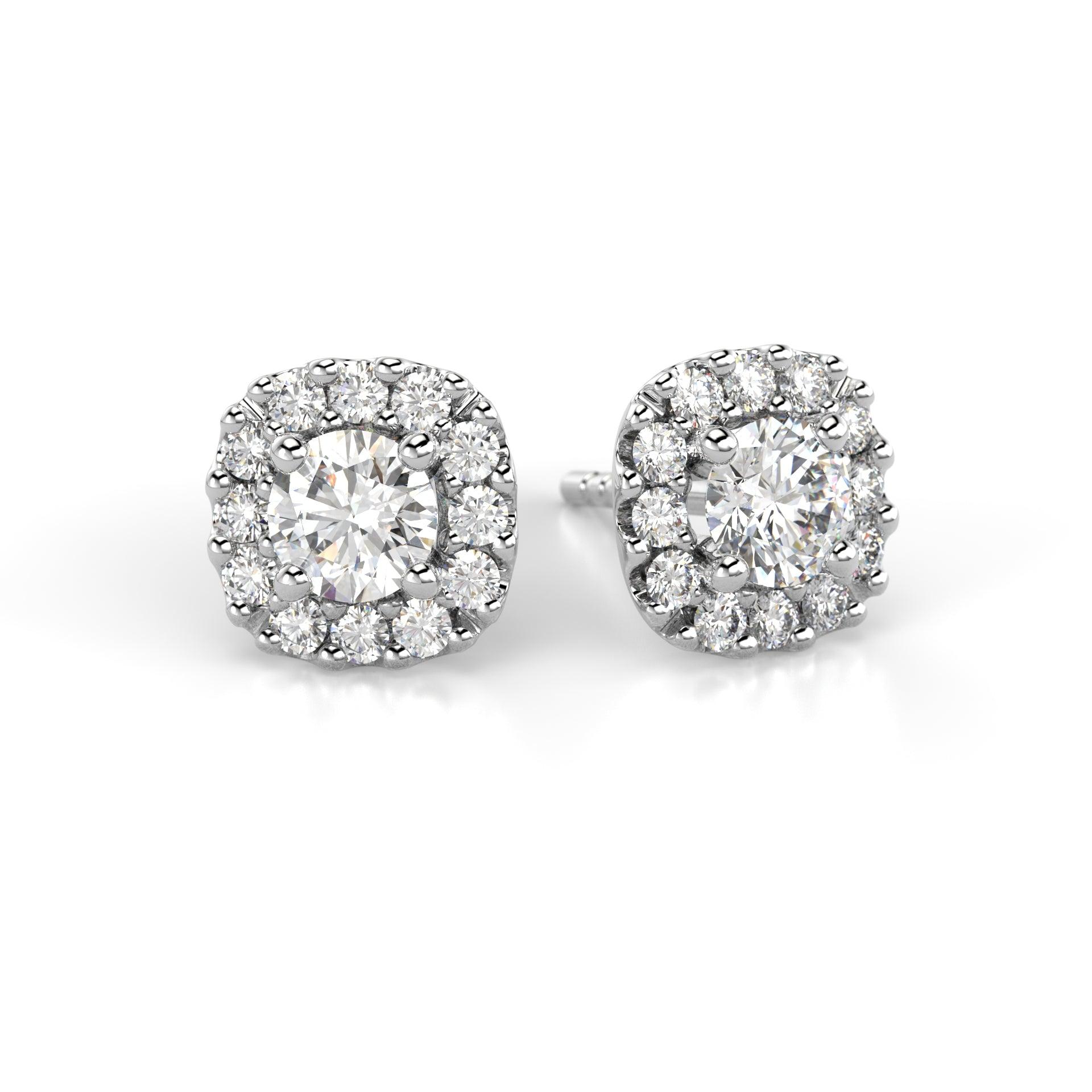 Festive Janette - valkokultaiset timanttikorvakorut 14-567-060K-VK - Puustjärven Kello & Kulta