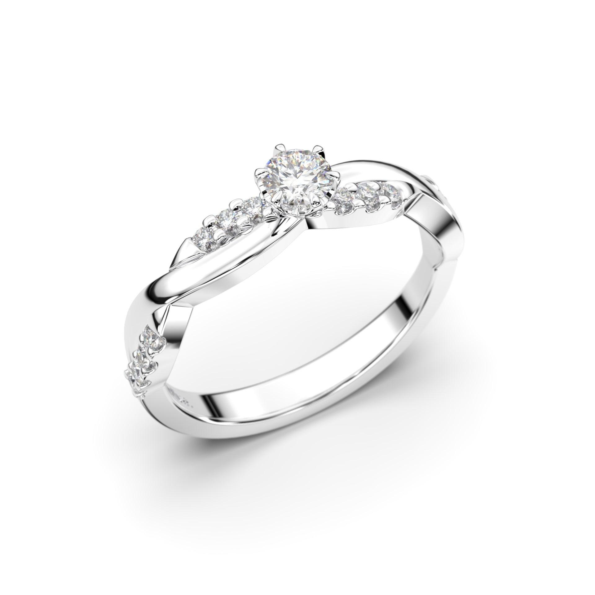 Festive Teresa - valkokultainen timanttisormus 14-569-030-vk-150 - Puustjärven Kello & Kulta