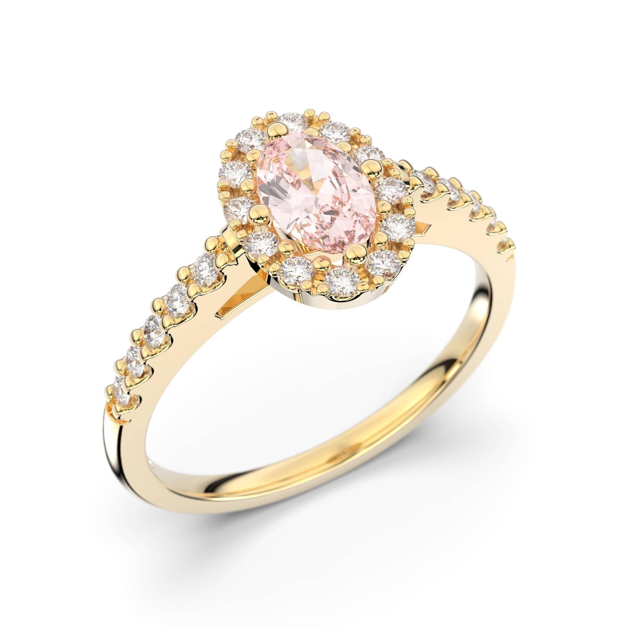 Festive Evelyn - keltakultainen timanttivärikivisormus 14-577-072M-KK-150 - Puustjärven Kello & Kulta