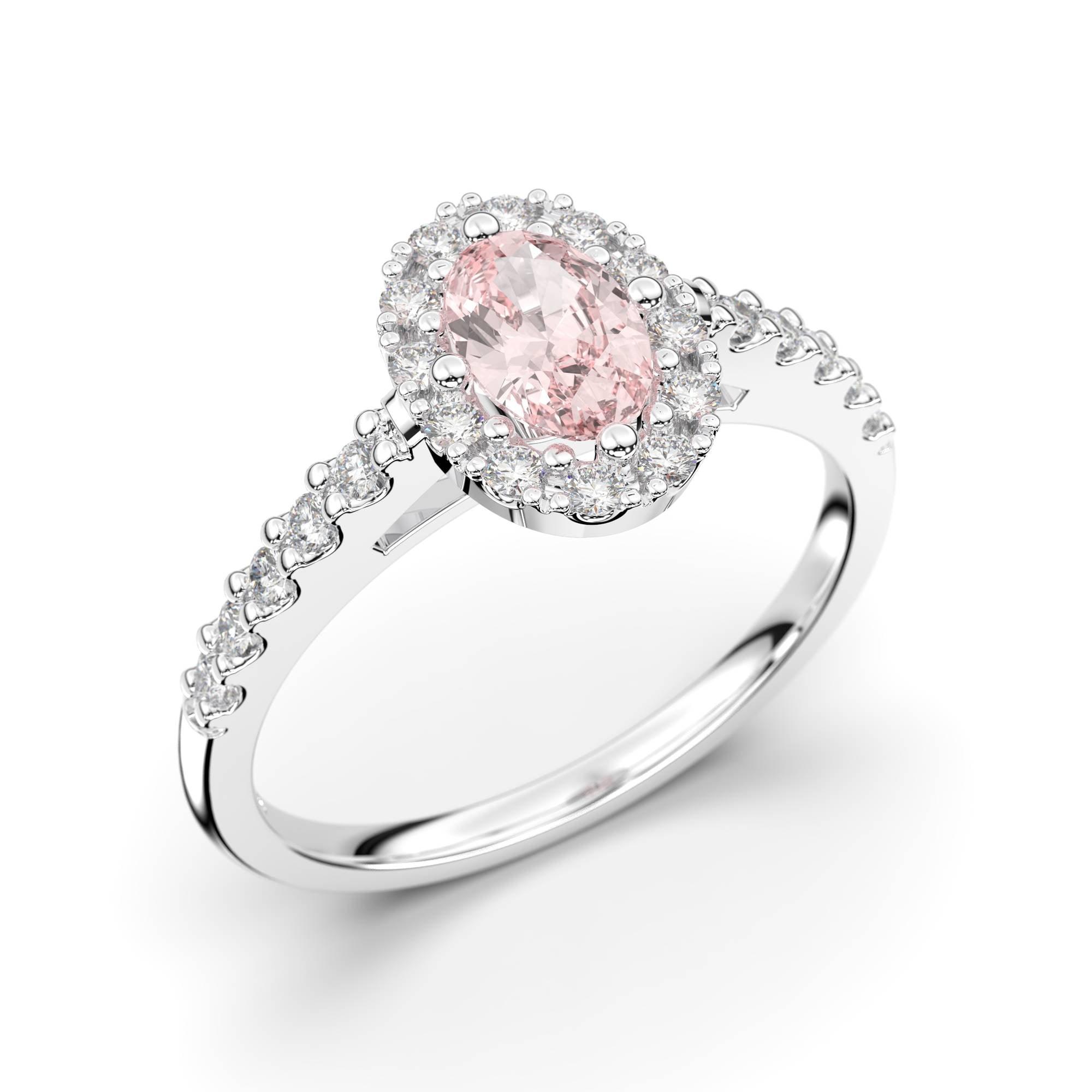 Festive Evelyn - valkokultainen timanttivärikivisormus 14-577-072M-VK-150 - Puustjärven Kello & Kulta