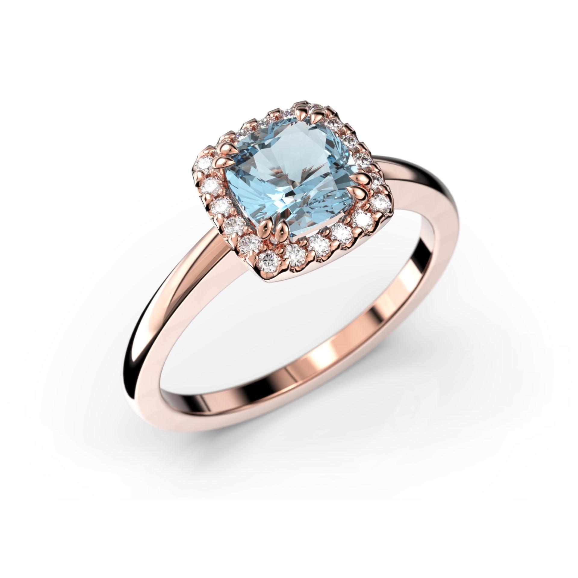 Festive Elsa - punakultainen timanttivärikivisormus 14-587-090A-PK-150 - Puustjärven Kello & Kulta