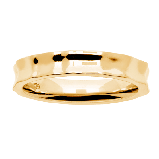 Festive Kelopuu tekstuurisormus 3,5mm 14K keltakulta - Puustjärven Kello & Kulta