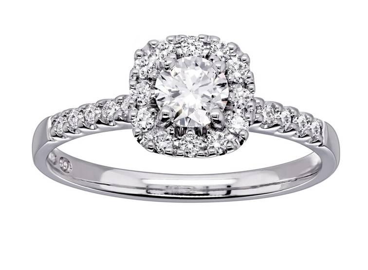 Festive Josefiina Halo-sormus sivukivillä 14-297-052-VK - Puustjärven Kello & Kulta