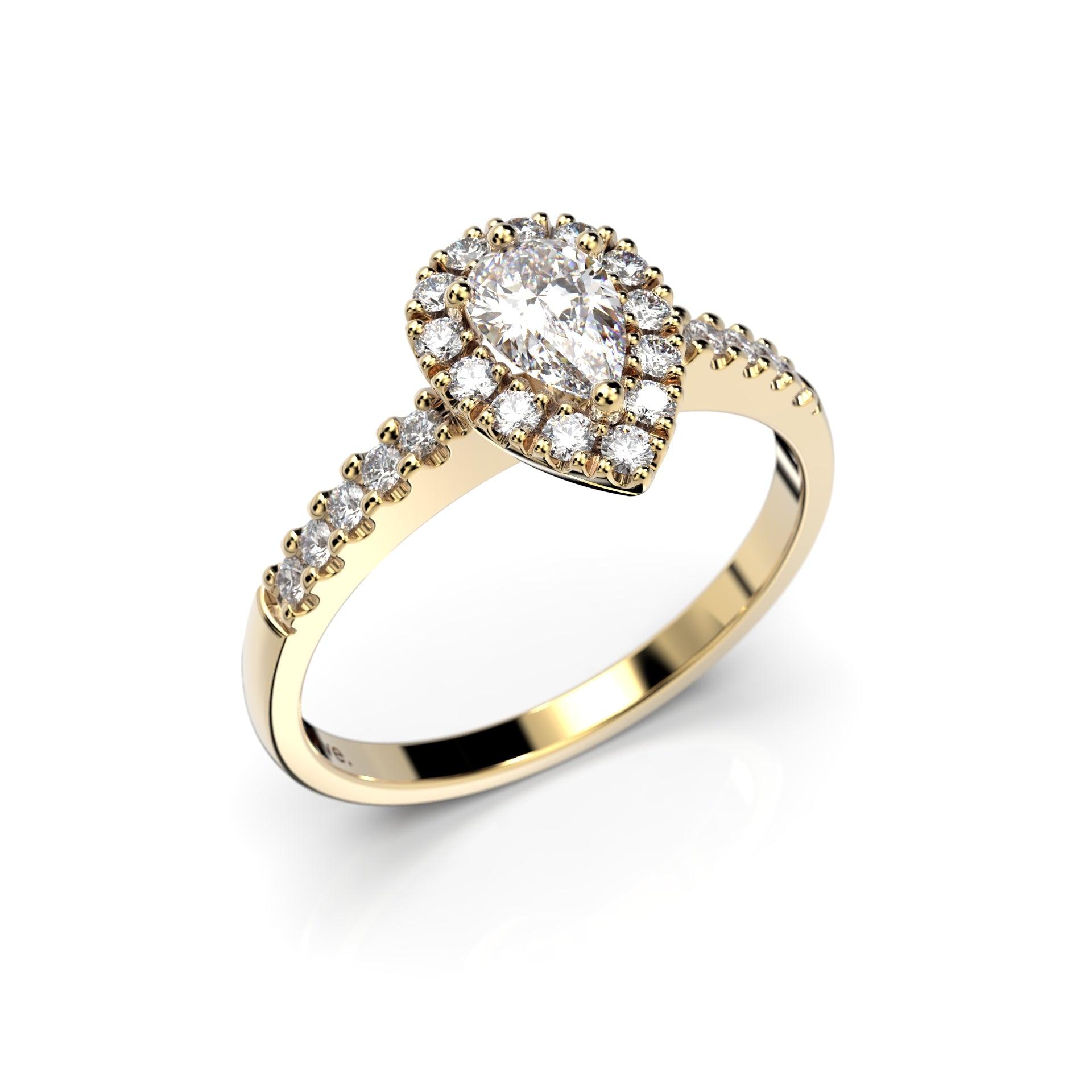 Festive Penelope - keltakultainen timanttisormus 14-641-053-KK-150 - Puustjärven Kello & Kulta