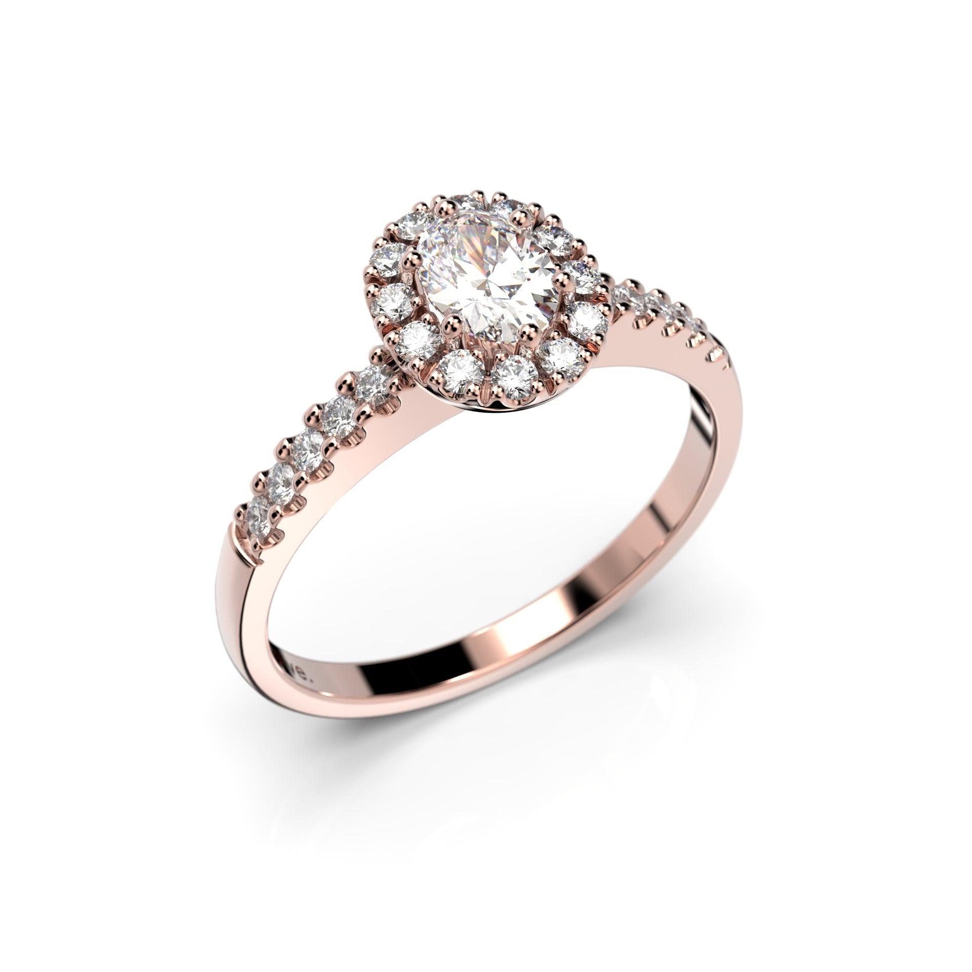 Festive Veronica - punakultainen timanttisormus 14-643-052-PK-150 - Puustjärven Kello & Kulta