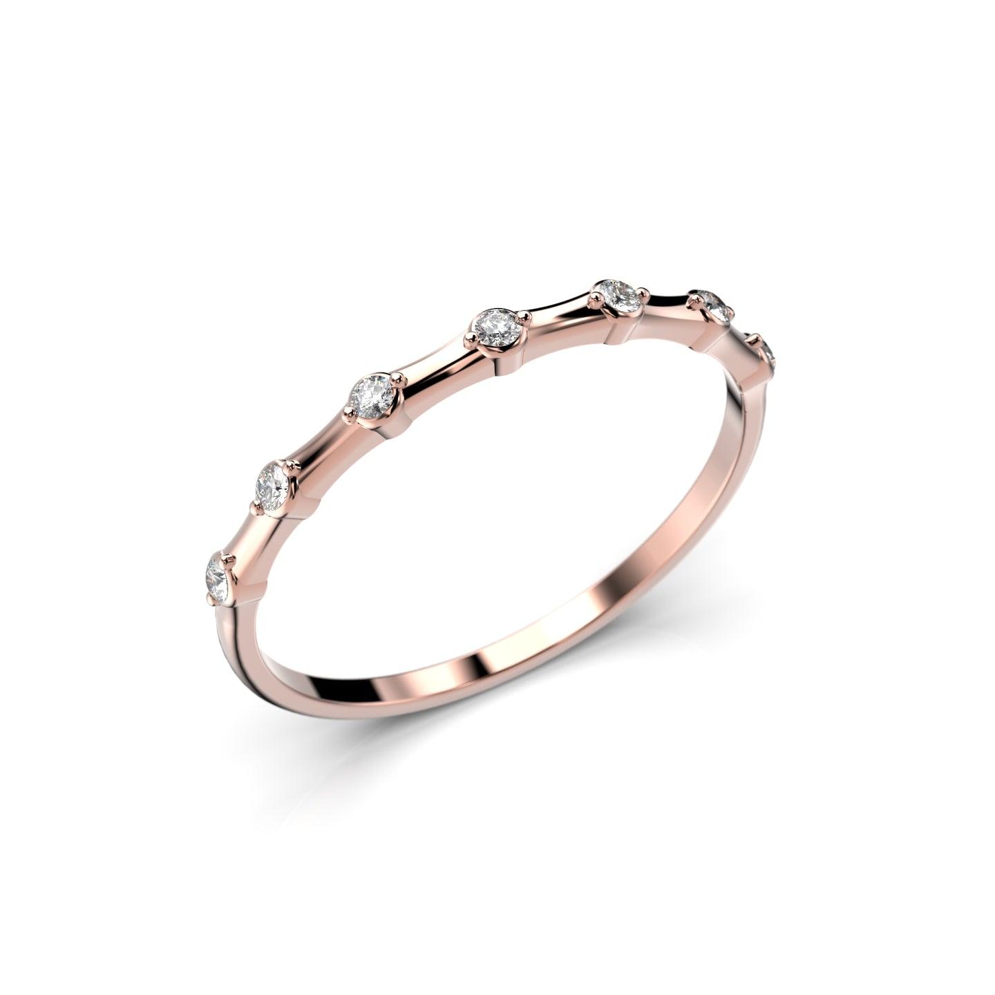 Festive Isla - punakultainen timanttisormus 14-645-007-PK-150 - Puustjärven Kello & Kulta