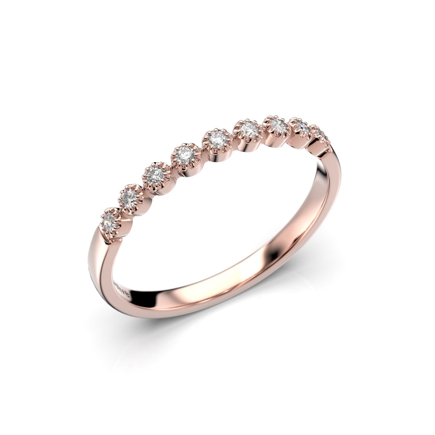 Festive Alma - punakultainen timanttisormus 14-647-009-PK-150 - Puustjärven Kello & Kulta