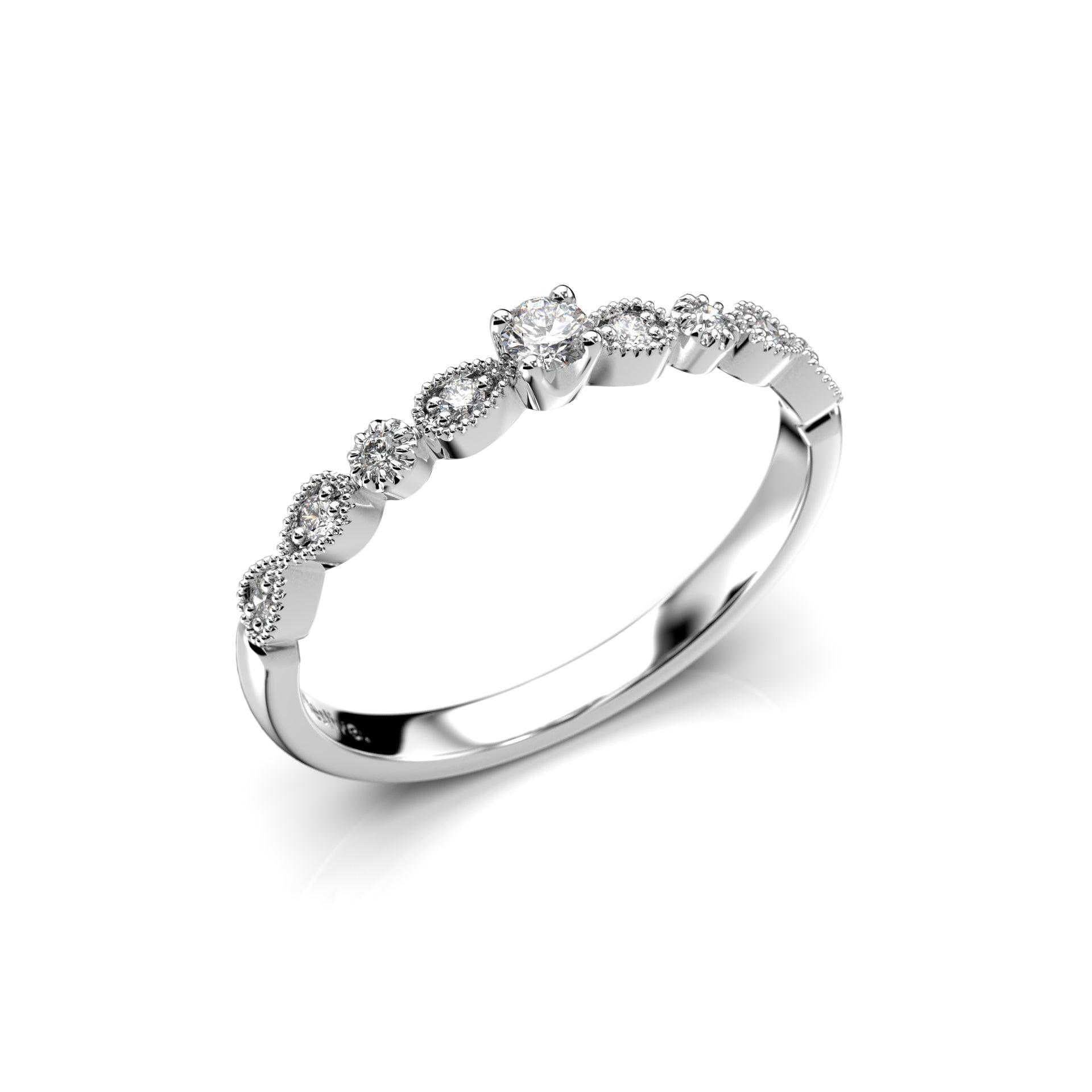 Festive Astrid - valkokultainen timanttisormus 14-648-013-VK-150 - Puustjärven Kello & Kulta