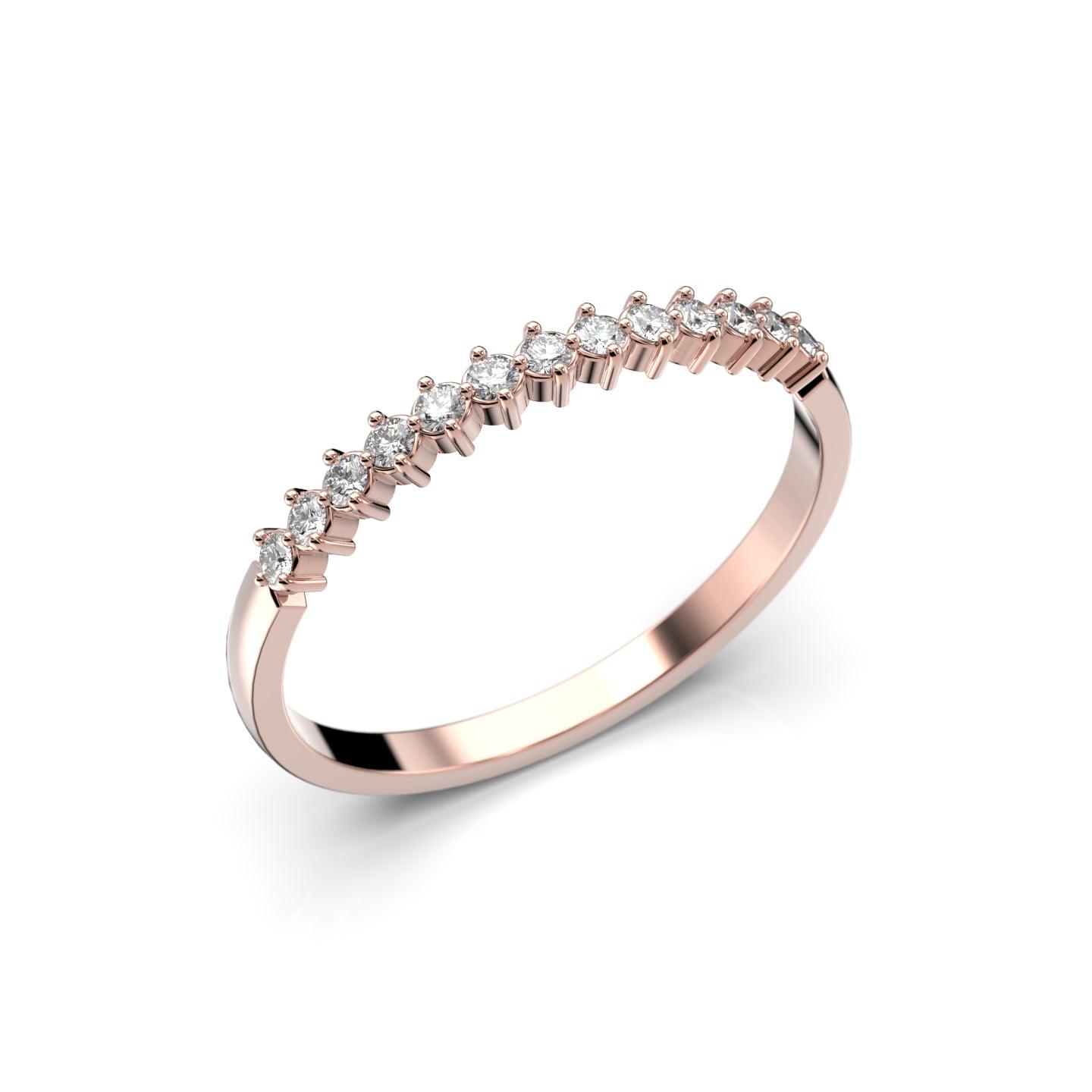 Festive Frida - punakultainen timanttisormus 14-649-013-PK-150 - Puustjärven Kello & Kulta