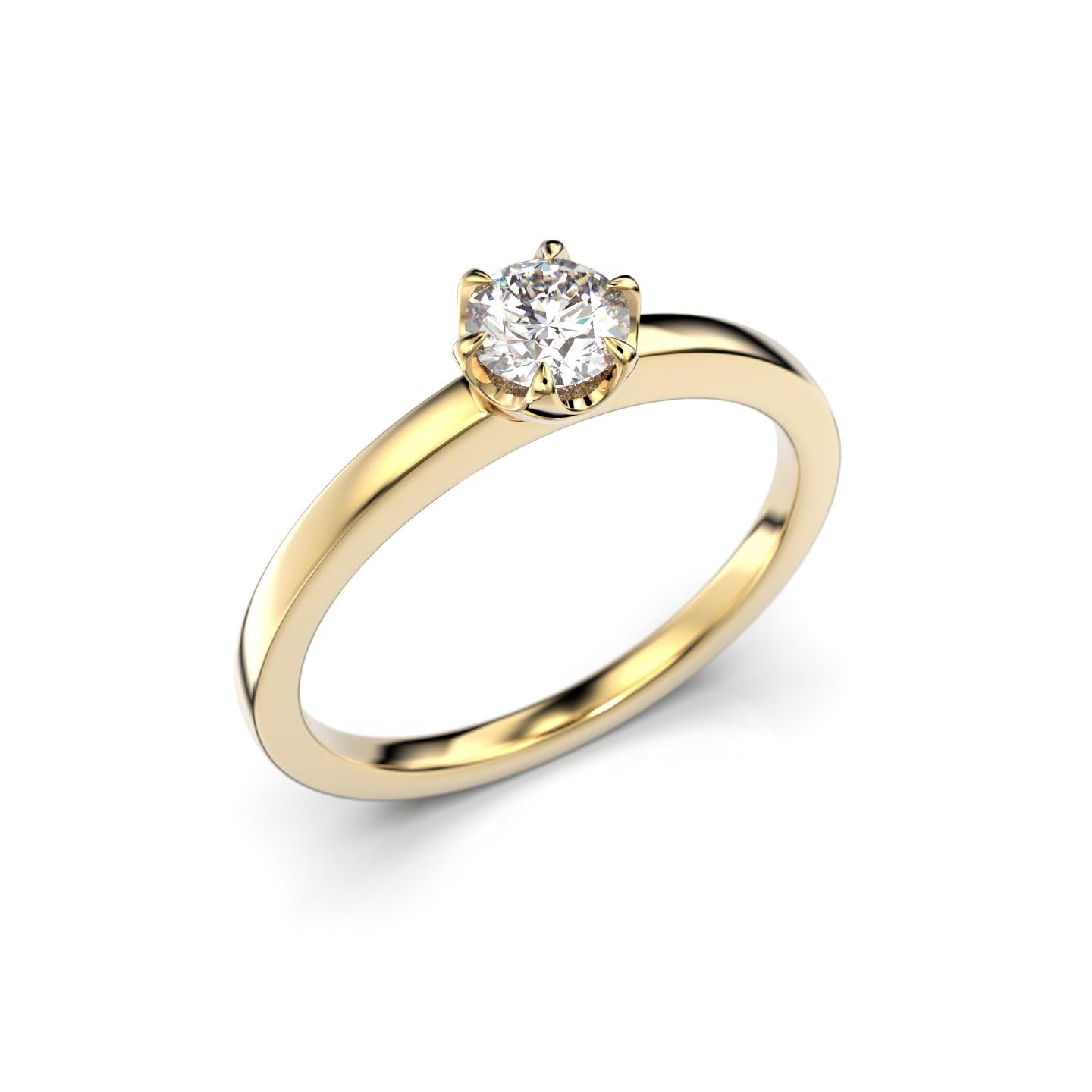 Festive Adele - keltakultainen timanttisormus 14-651-030-KK-150 - Puustjärven Kello & Kulta